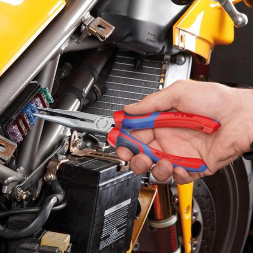 Knipex Snipe Nose Side Cutting Pliers with Comfort Handles Black Atramentized 200mm 26 12 200